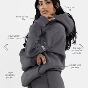 Women's Comfrt Gray Travel Essentials Hoodie AND Matching Straight Leg Pants XS